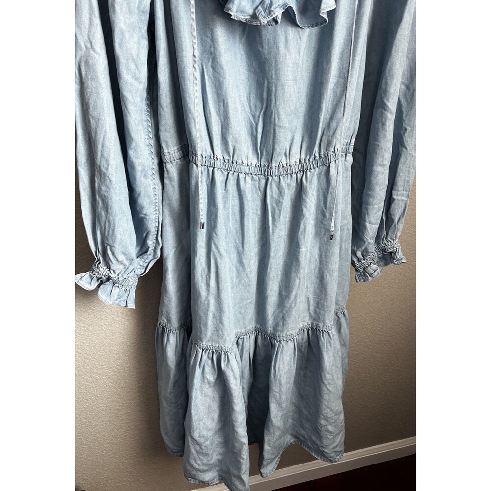 NWT! Lauren Ralph Lauren Women's 12 Tie Blouson Sleeve Dress Lyocell - Picture 3 of 9